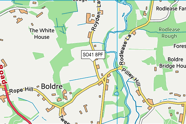 SO41 8PF map - OS VectorMap District (Ordnance Survey)