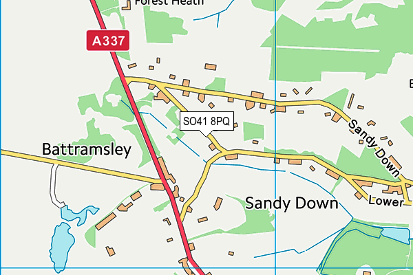 SO41 8PQ map - OS VectorMap District (Ordnance Survey)