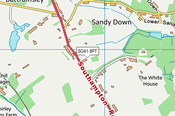 SO41 8PT map - OS VectorMap District (Ordnance Survey)