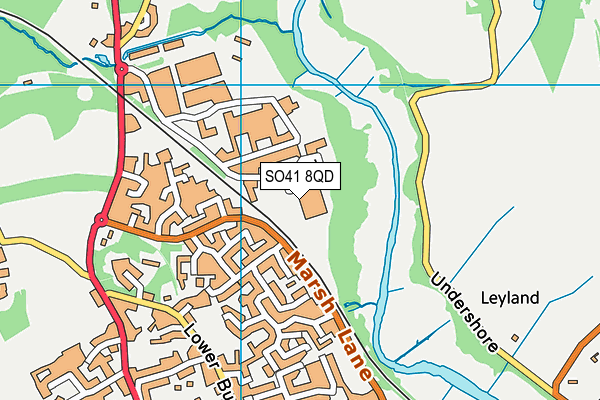 SO41 8QD map - OS VectorMap District (Ordnance Survey)