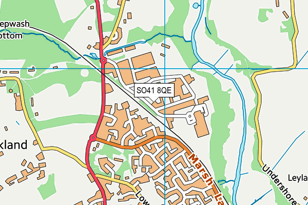 SO41 8QE map - OS VectorMap District (Ordnance Survey)