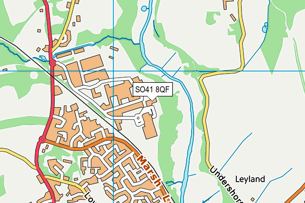 SO41 8QF map - OS VectorMap District (Ordnance Survey)