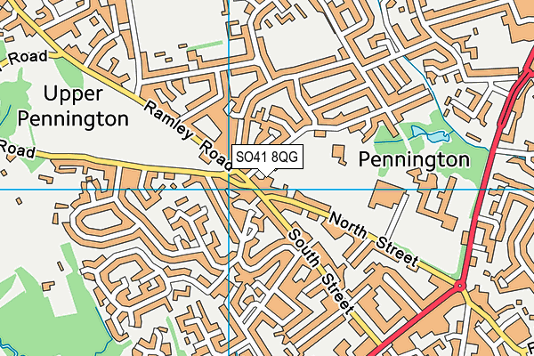 SO41 8QG map - OS VectorMap District (Ordnance Survey)