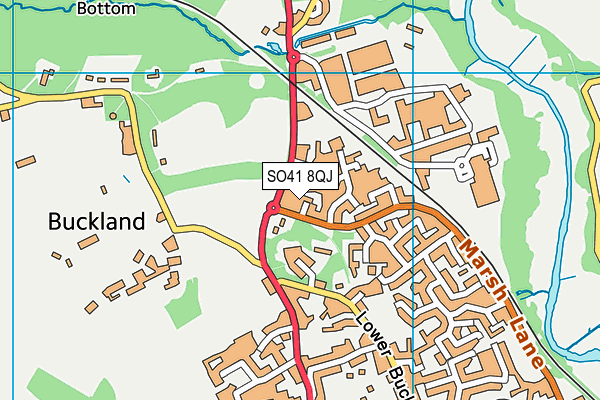 SO41 8QJ map - OS VectorMap District (Ordnance Survey)