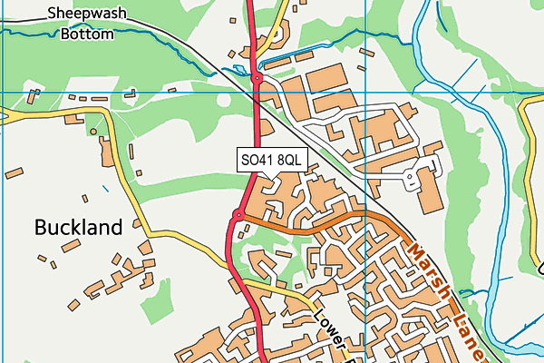 SO41 8QL map - OS VectorMap District (Ordnance Survey)