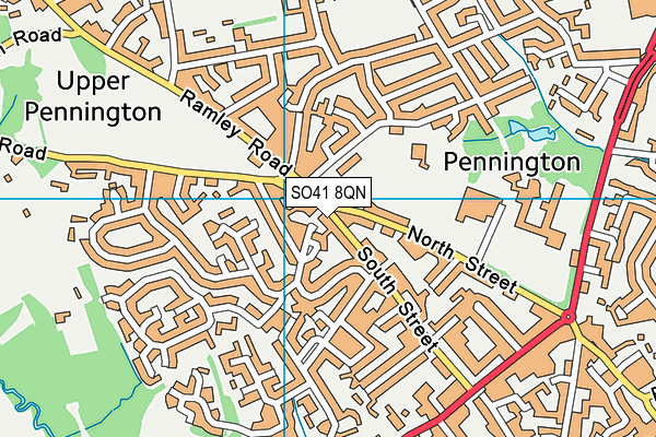 SO41 8QN map - OS VectorMap District (Ordnance Survey)
