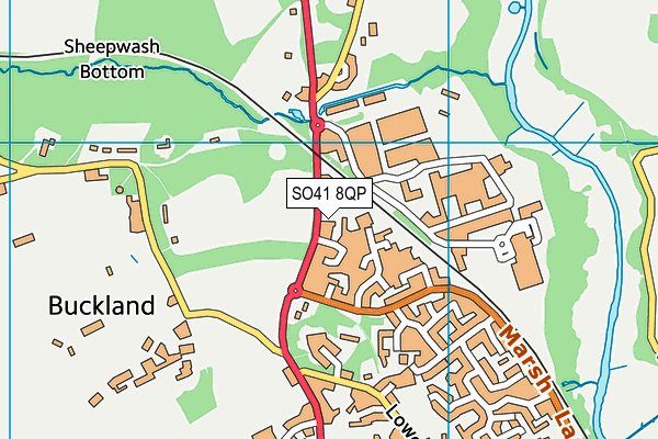 SO41 8QP map - OS VectorMap District (Ordnance Survey)