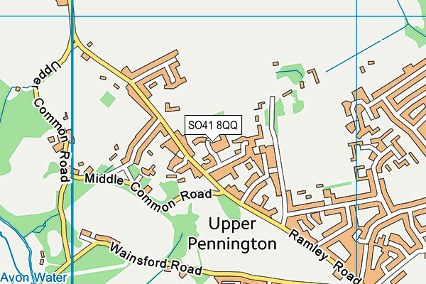 SO41 8QQ map - OS VectorMap District (Ordnance Survey)