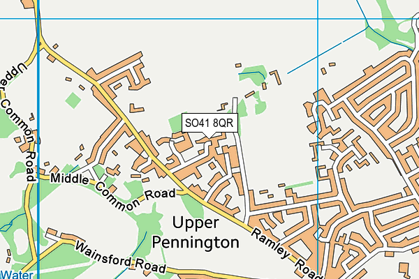 SO41 8QR map - OS VectorMap District (Ordnance Survey)