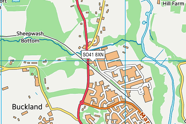 SO41 8XN map - OS VectorMap District (Ordnance Survey)