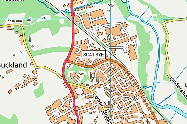 SO41 8YE map - OS VectorMap District (Ordnance Survey)