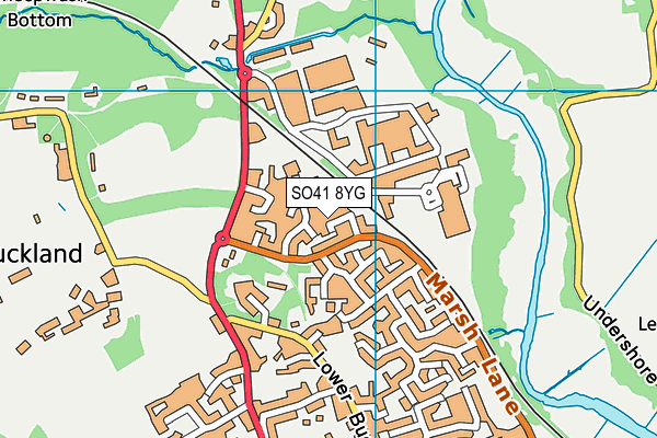 SO41 8YG map - OS VectorMap District (Ordnance Survey)