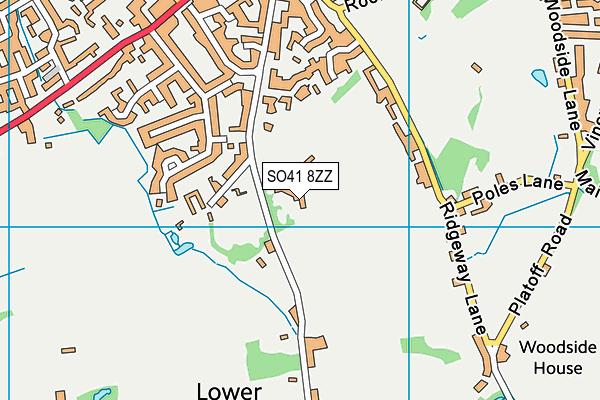 SO41 8ZZ map - OS VectorMap District (Ordnance Survey)