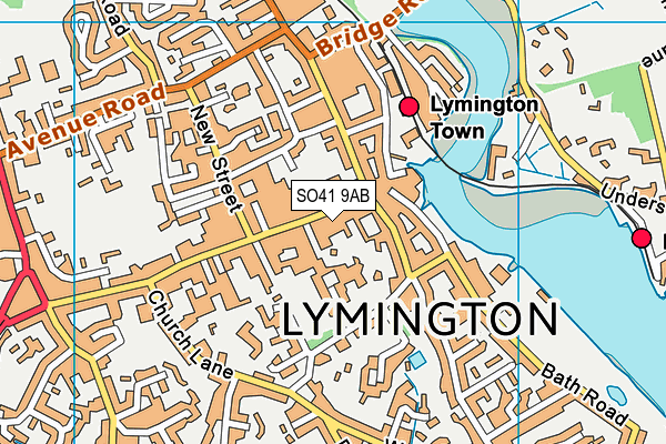 SO41 9AB map - OS VectorMap District (Ordnance Survey)