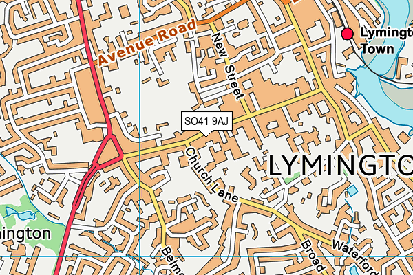 SO41 9AJ map - OS VectorMap District (Ordnance Survey)