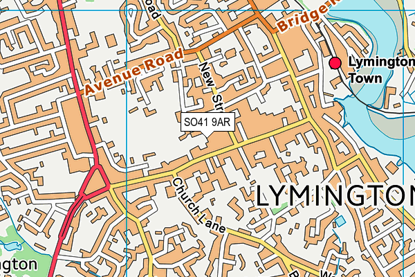 SO41 9AR map - OS VectorMap District (Ordnance Survey)