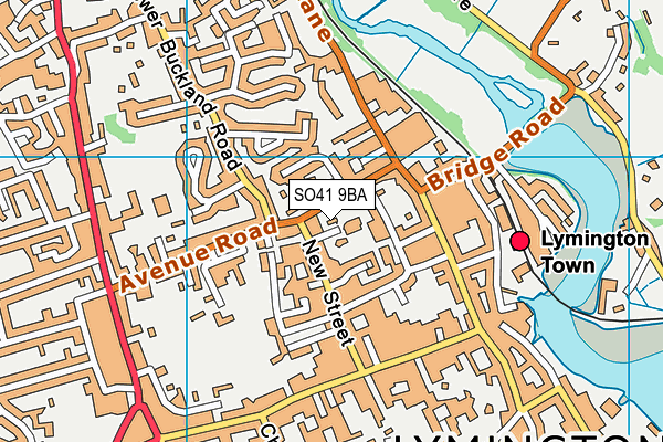 SO41 9BA map - OS VectorMap District (Ordnance Survey)