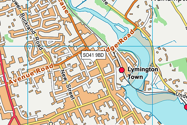 SO41 9BD map - OS VectorMap District (Ordnance Survey)