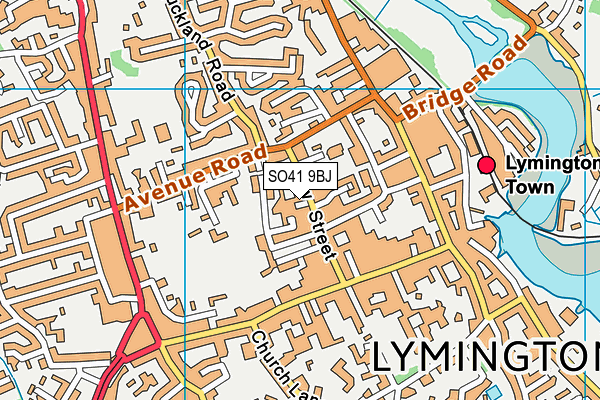 SO41 9BJ map - OS VectorMap District (Ordnance Survey)