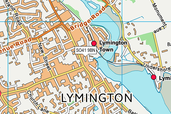 SO41 9BN map - OS VectorMap District (Ordnance Survey)