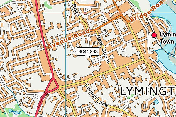 SO41 9BS map - OS VectorMap District (Ordnance Survey)