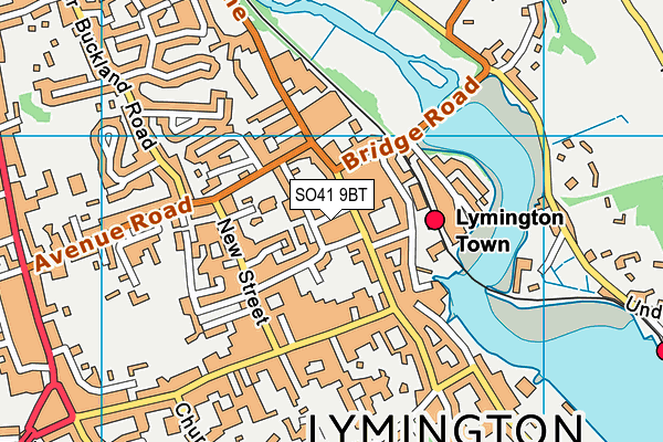 SO41 9BT map - OS VectorMap District (Ordnance Survey)