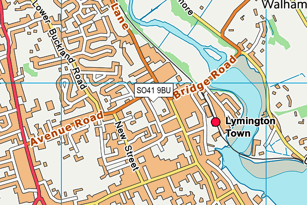 SO41 9BU map - OS VectorMap District (Ordnance Survey)