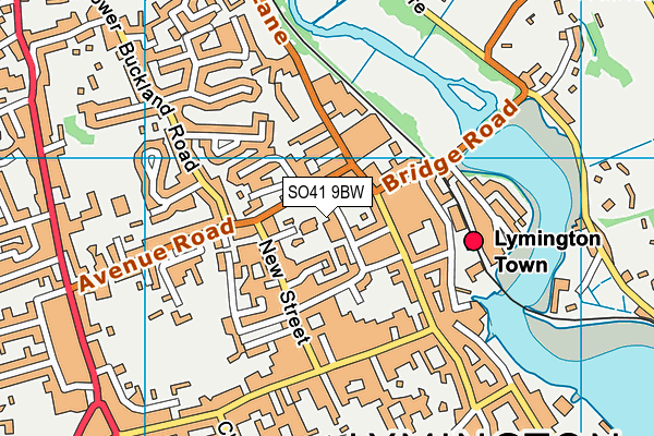 SO41 9BW map - OS VectorMap District (Ordnance Survey)