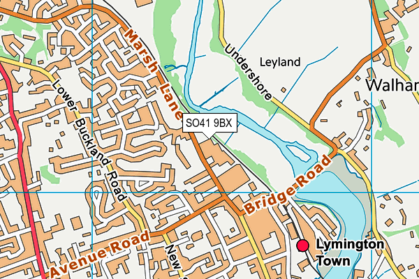 SO41 9BX map - OS VectorMap District (Ordnance Survey)