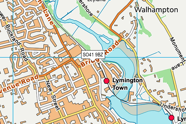 SO41 9BZ map - OS VectorMap District (Ordnance Survey)