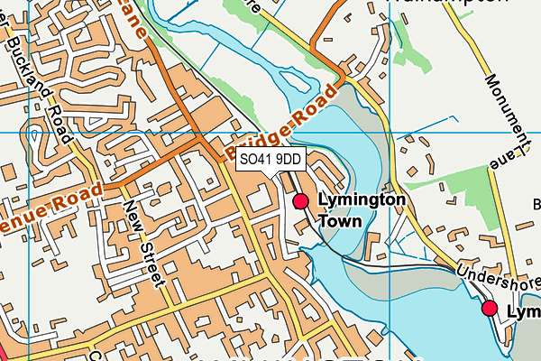 SO41 9DD map - OS VectorMap District (Ordnance Survey)