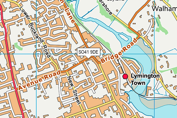 SO41 9DE map - OS VectorMap District (Ordnance Survey)