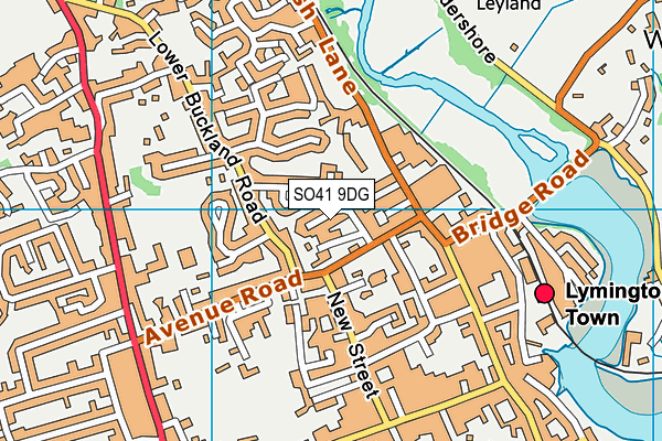 SO41 9DG map - OS VectorMap District (Ordnance Survey)