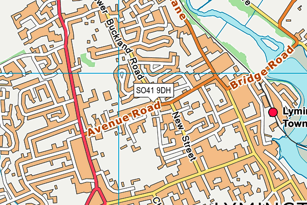 SO41 9DH map - OS VectorMap District (Ordnance Survey)