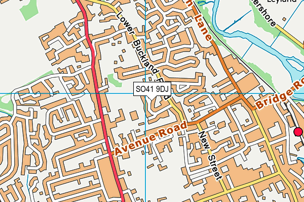 SO41 9DJ map - OS VectorMap District (Ordnance Survey)