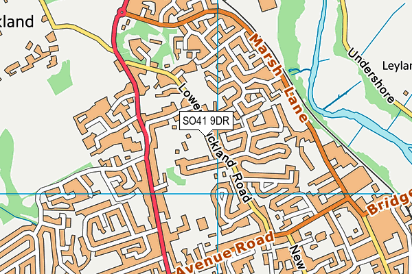 SO41 9DR map - OS VectorMap District (Ordnance Survey)
