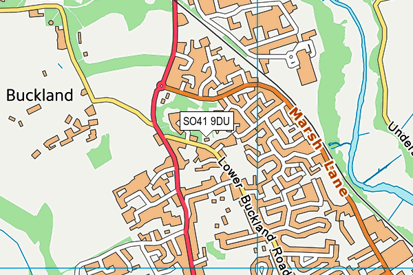 SO41 9DU map - OS VectorMap District (Ordnance Survey)