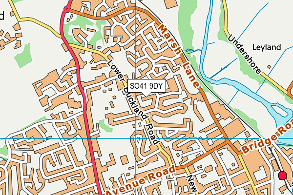SO41 9DY map - OS VectorMap District (Ordnance Survey)