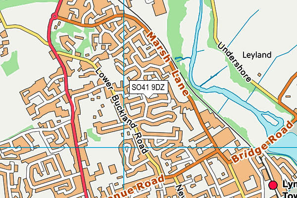 SO41 9DZ map - OS VectorMap District (Ordnance Survey)