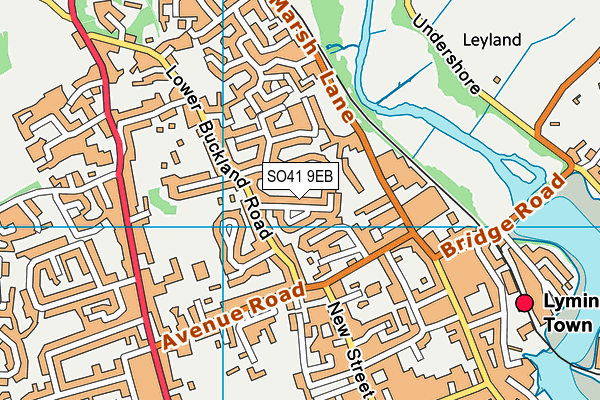 SO41 9EB map - OS VectorMap District (Ordnance Survey)