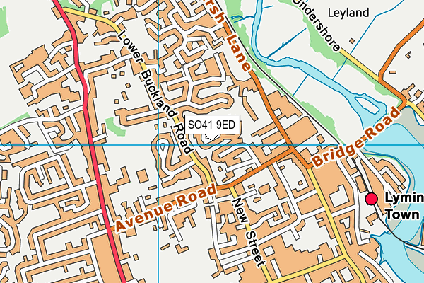 SO41 9ED map - OS VectorMap District (Ordnance Survey)