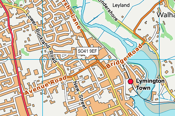 SO41 9EF map - OS VectorMap District (Ordnance Survey)