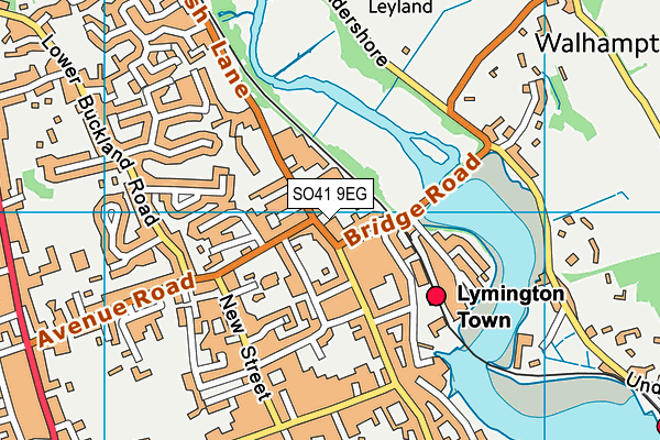 SO41 9EG map - OS VectorMap District (Ordnance Survey)