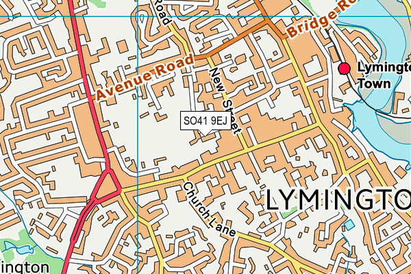 SO41 9EJ map - OS VectorMap District (Ordnance Survey)