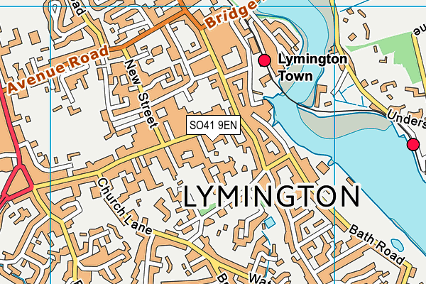 SO41 9EN map - OS VectorMap District (Ordnance Survey)