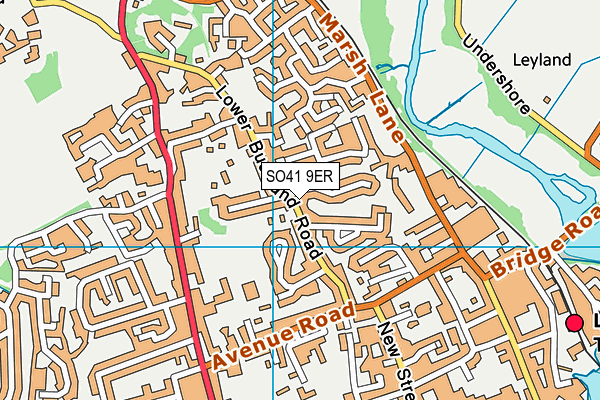 SO41 9ER map - OS VectorMap District (Ordnance Survey)
