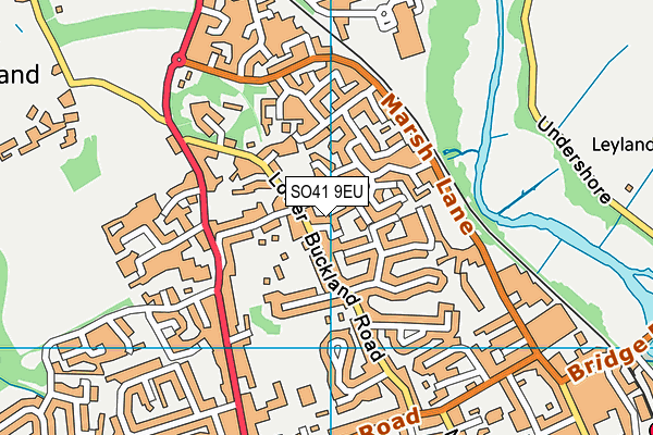SO41 9EU map - OS VectorMap District (Ordnance Survey)
