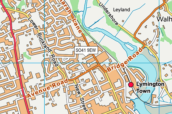 SO41 9EW map - OS VectorMap District (Ordnance Survey)