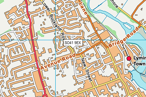 SO41 9EX map - OS VectorMap District (Ordnance Survey)