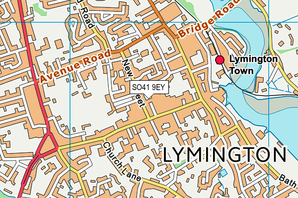 SO41 9EY map - OS VectorMap District (Ordnance Survey)